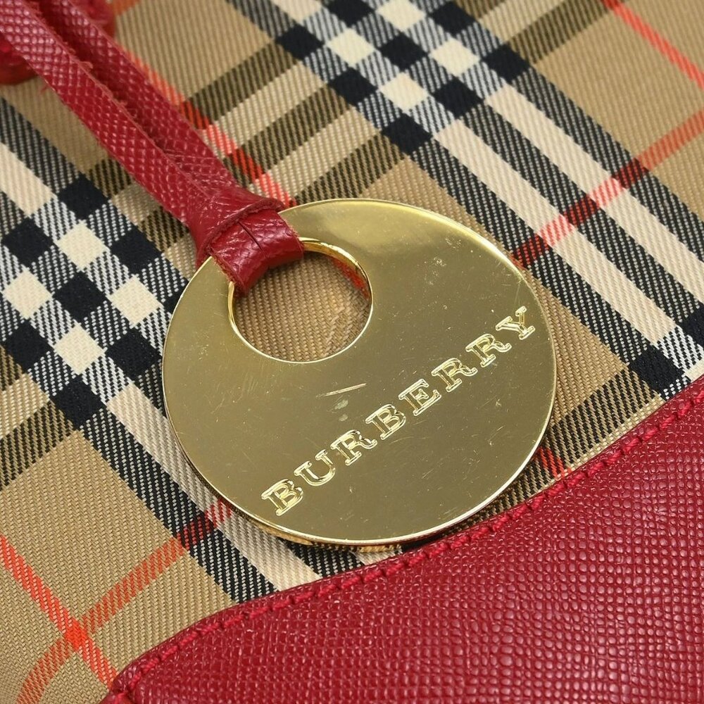 Burberry Beige House Check Tote Handbag - Picture 4 of 11